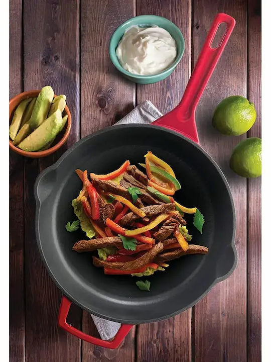 Metaltex Cast Iron Pan with Enamel Interior Coating 30cm