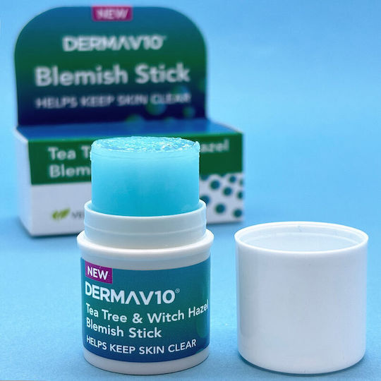 Derma V10 Blemish Stick Tea Tree & Witch Hazel Firming Gel for Blemishes & Acne