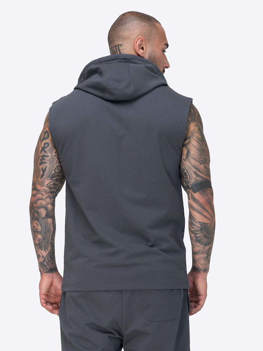 Φούτερ με Κουκούλα Anthracite/white