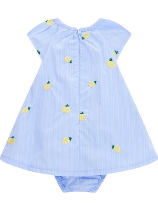 Mädchenkleider Set aus 2 mit Slip und Zubehör Hellblau
