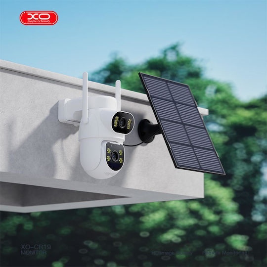 XO CR19 IP Dual Surveillance Camera 4G Full HD+ 4MP Waterproof Battery with Two-Way Communication and 4mm Lens