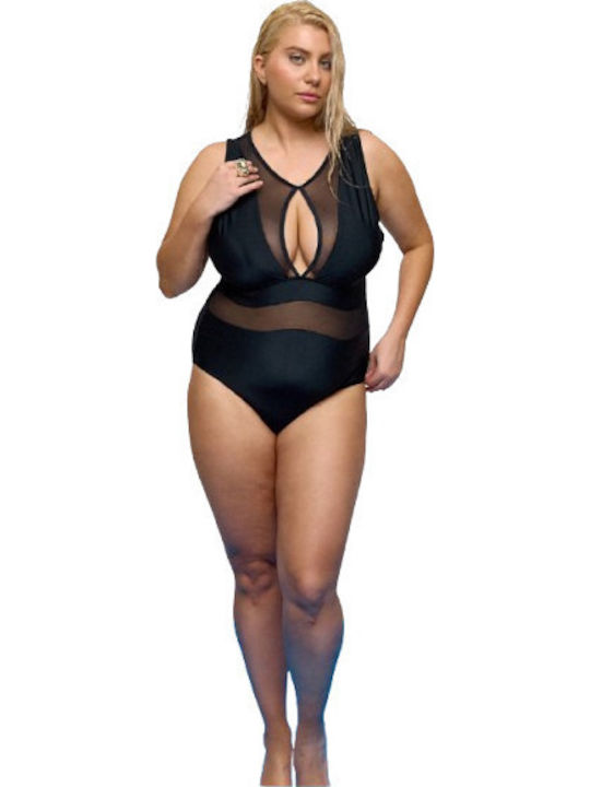 Std Mărimi Mari Bodystocking Sexy Transparent Negru