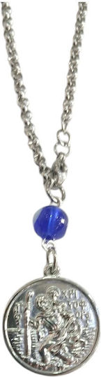 Car Charm Steel Silver Small Double-Sided Saint Christopher-Virgin Mary Gt-305108416-021