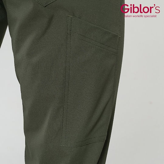 Oliver Unisex Professional Khaki Chef Pants Sorona Ripstop Khaki Giblor's