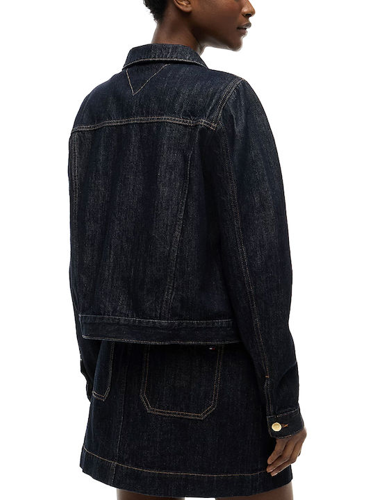 Tommy Hilfiger Long Women's Jean Jacket Blue