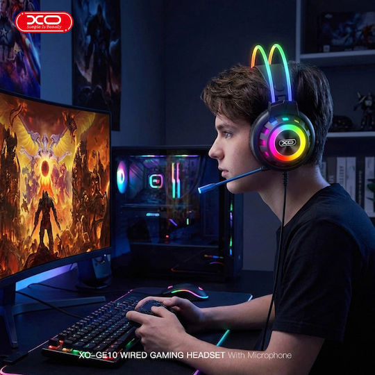 XO GE10 Over Ear Gaming Headset με σύνδεση 3.5mm / USB