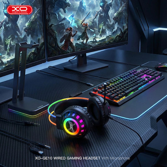 XO GE10 Over Ear Gaming Headset με σύνδεση 3.5mm / USB