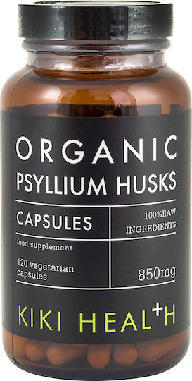 Kiki Health Organic Psyllium Husks Пробиотици 850мг 120 вегетариански капсули
