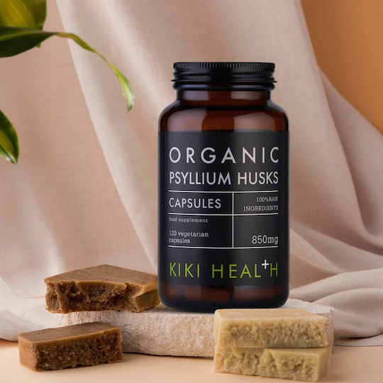 Kiki Health Organic Psyllium Husks Пробиотици 850мг 120 вегетариански капсули