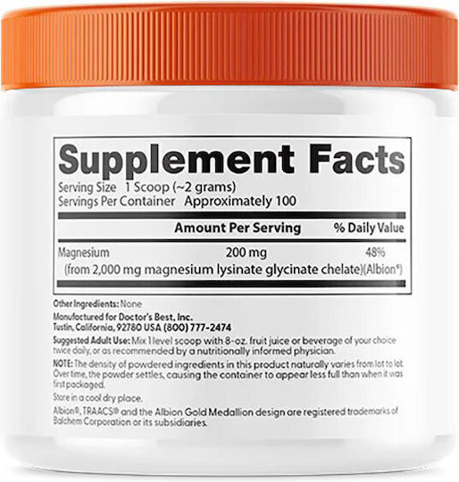 Doctor's Best High Absorption Magnesium 200gr