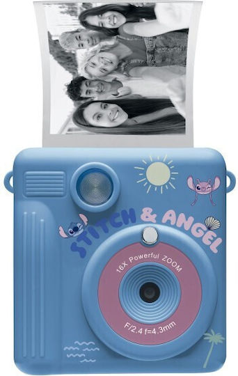 Lexibook Starcam Stitch Kids Camera 12MP with Thermal Printing Blue