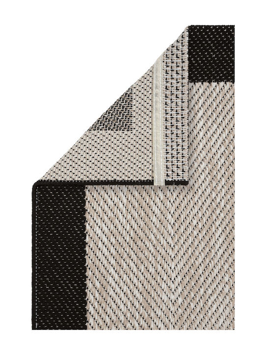 SteweHome Kitchen Runner Mat with Non-Slip Backing Black 80x150cm