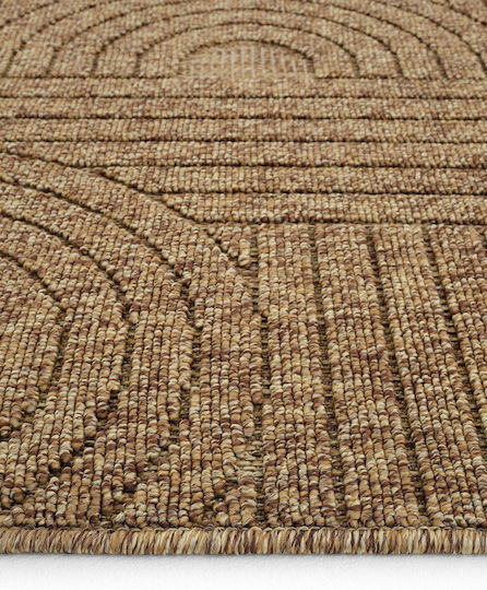 SteweHome Rectangular Kitchen Mat with Non-Slip Backing Brown 100x300cm