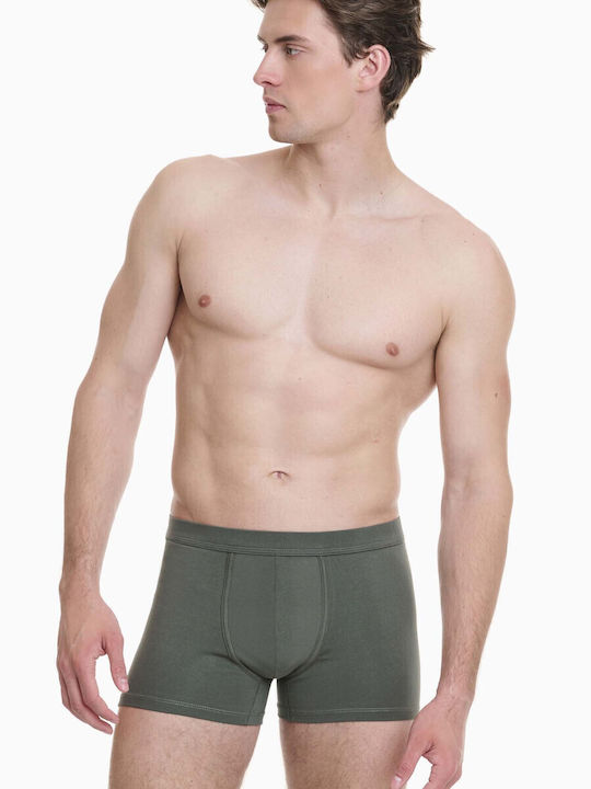 Men's Boxers Khaki - Grey Melange 2Pack