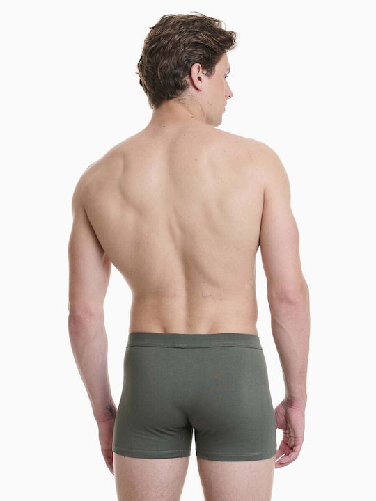 Men's Boxers Khaki - Grey Melange 2Pack