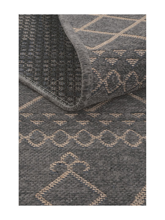 SteweHome Kitchen Runner Mat with Non-Slip Backing Gray 80x150cm
