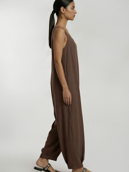 Women's One-piece Jumpsuit Brown