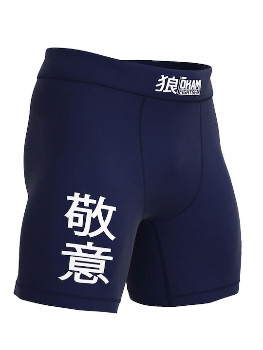 Okami Short Men's Martial Arts Leggings Blue