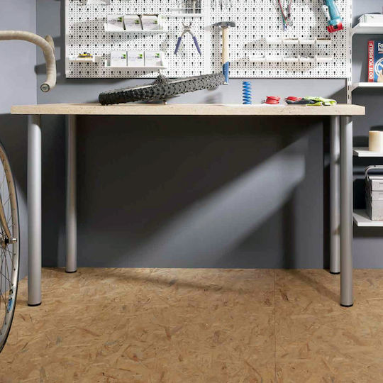 Element-System Metal Furniture Leg with Regulator Suitable for Table / Coffee Table 3x3x70cm White