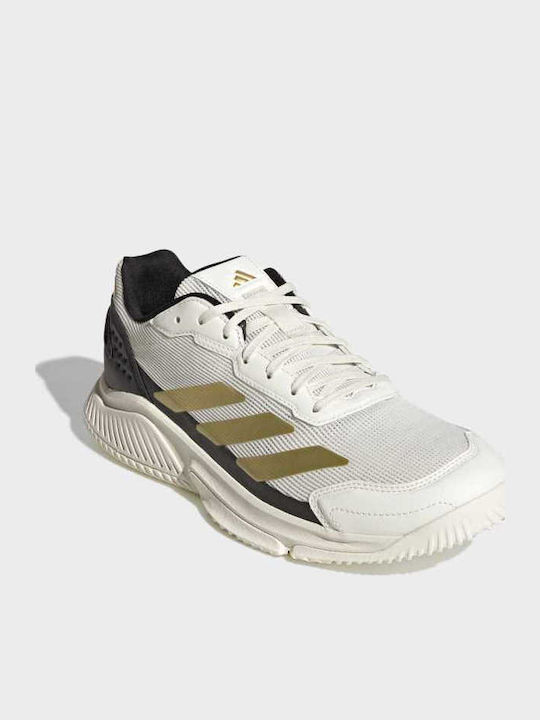 adidas Courtquick Pantofi Padel Bărbătești Albi