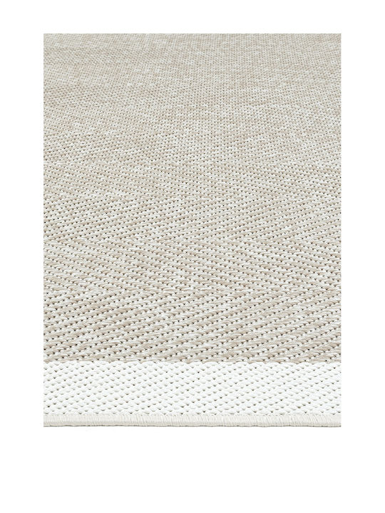 SteweHome Rectangular Kitchen Mat with Non-Slip Backing Beige 100x150cm