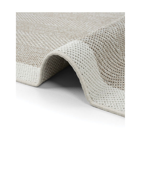 SteweHome Rectangular Kitchen Mat with Non-Slip Backing Beige 100x150cm