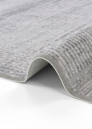 SteweHome Rectangular Kitchen Mat with Non-Slip Backing Gray 100x150cm