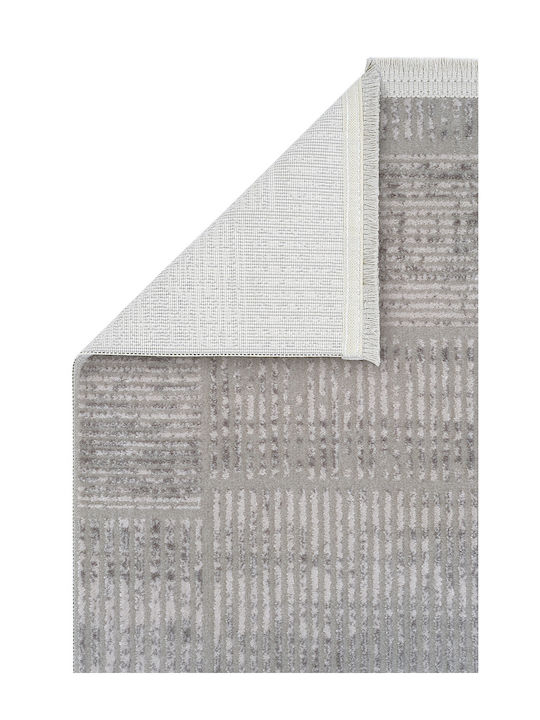 SteweHome Rectangular Kitchen Mat with Non-Slip Backing Gray 100x150cm