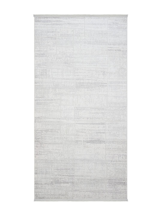 SteweHome Rectangular Kitchen Mat with Non-Slip Backing Gray 100x150cm