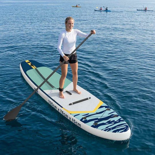 vidaXL Apex Φουσκωτή Σανίδα SUP με Μήκος 3.35m Μπλε