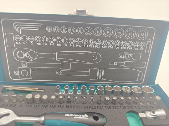 Сет Ключови Гайки Technocraft Metalline 42 Бройки