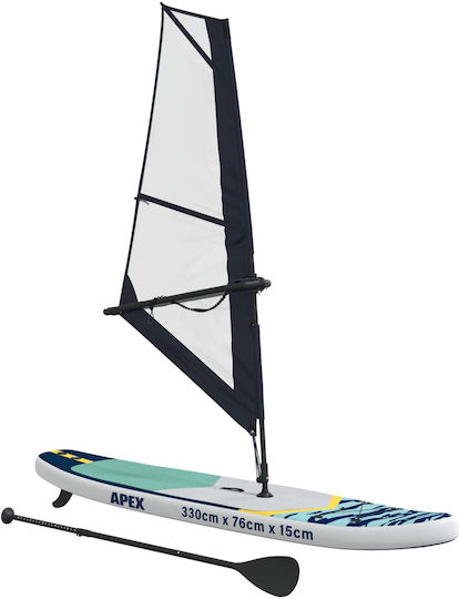 vidaXL Apex Φουσκωτή Σανίδα SUP με Μήκος 3.3m Μπλε