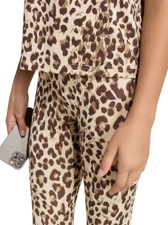 Kinderleggings Sport Lang Braune Animal
