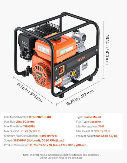 Vevor Ηλεκτρική Αντλία Επιφάνειας 7hp