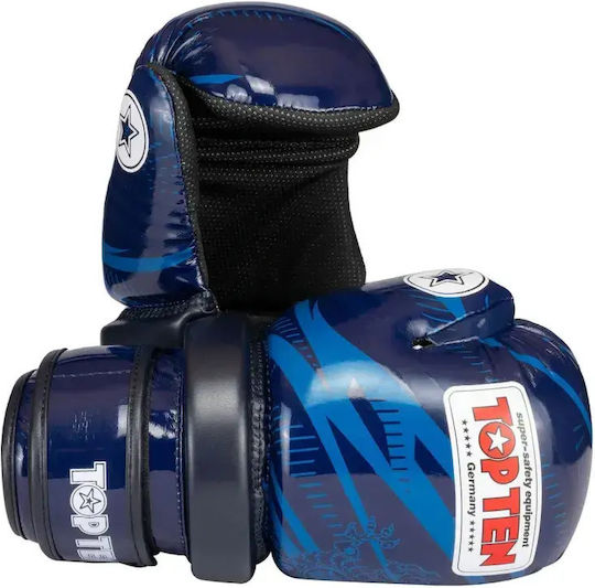 Top Ten Pointfighter Boxing Gloves Made of Synthetic Leather for Competition Black