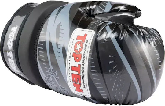 Top Ten Pointfighter Boxing Gloves Made of Synthetic Leather for Competition Black