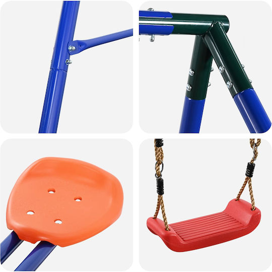 Outdoor Swing Frame Glider Up to 3 Children 42041289 Blue