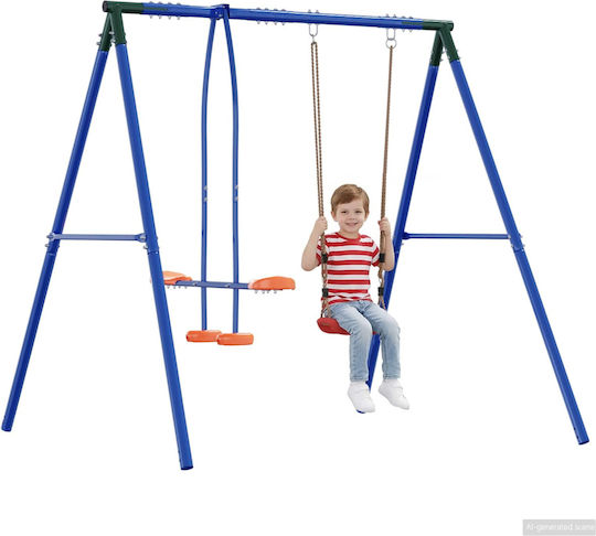 Outdoor Swing Frame Glider Up to 3 Children 42041289 Blue