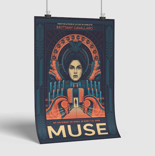 Music Poster Muse Ms030 40cm X 50cm Premium Μαύρο Ξύλινο Κάδρο