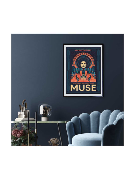 Music Poster Muse Ms030 40cm X 50cm Premium Black Wooden Frame
