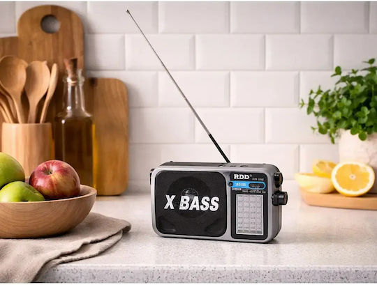 RD-306 Tabletop Rechargeable Radio Gray