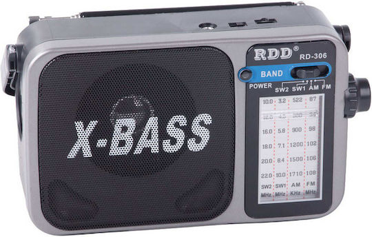 RD-306 Tabletop Rechargeable Radio Gray