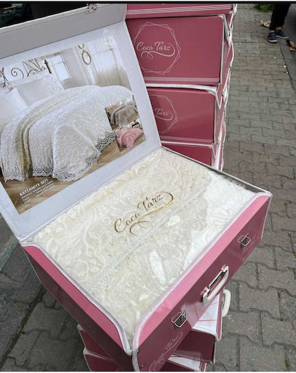 SteweHome Set Super-Queen 240x260cm Stewehome Set Decken Mit Französischer Spitze SteweHome Set Super-Queen 240x260cm Stewehome Set Decken Mit Französischer Spitze