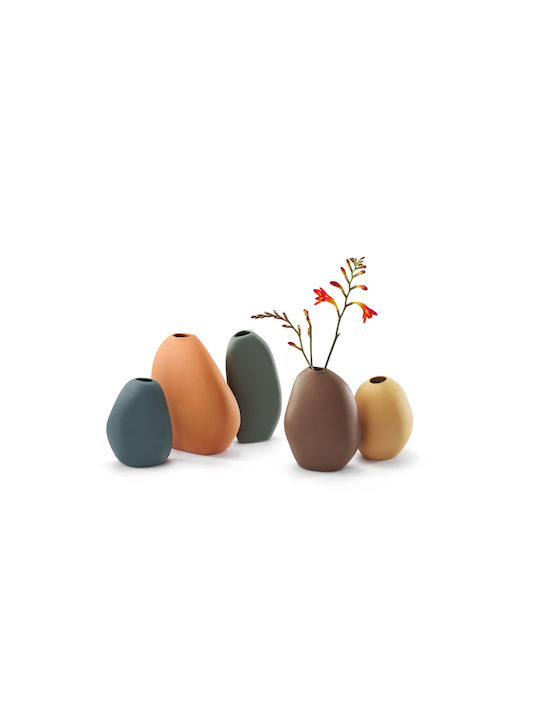 Philippi Vază Decorativă Ceramică Maro 10x5xÎnălțime 13cm