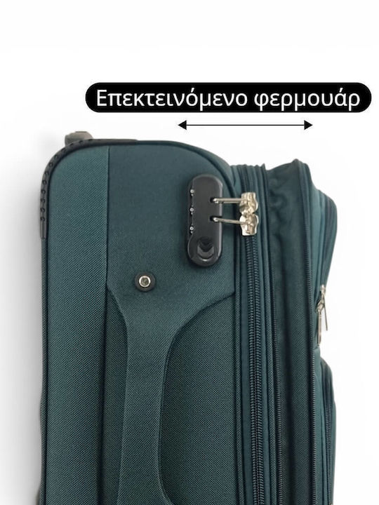 Playful Bags Cabin Travel Suitcase Green Height 53cm