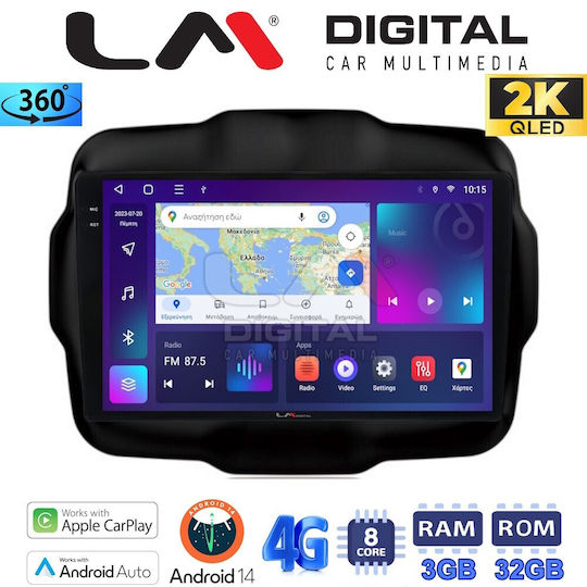 LM Digital Auto-Audiosystem für Jeep Rebell 2014> (Bluetooth/USB/WiFi/GPS/Apple-Carplay/Android-Auto)