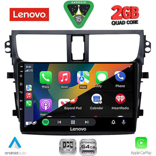 Lenovo Автомобилна Аудио Система за Suzuki Celerio 2015-2021 (Bluetooth/USB/Вграден Wi-Fi/GPS/Apple CarPlay/Android Auto) с Touch Screen 9"