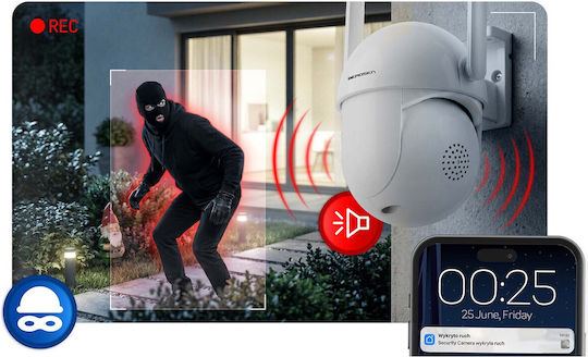 Berdsen BD-943 IP Überwachungskamera Wi-Fi Full HD+ 5MP Wasserdicht mit Zwei-Wege-Kommunikation