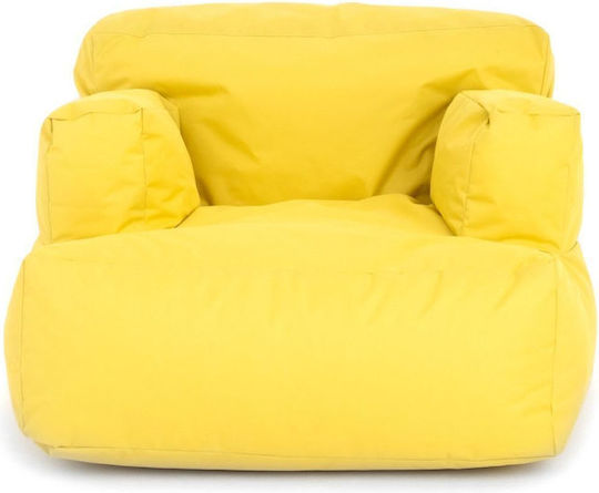 Bean Bag Chair Waterproof Yellow 80x80x70cm