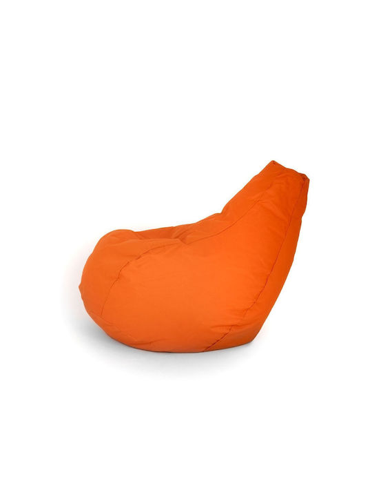 Πουφ Αχλάδι Αδιάβροχο Πορτοκαλί 50x70x35cm